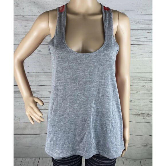 Gypsy 05 Hollywood Tank Top Gray Pink Tie Dye Semi-Sheer Silk Back - Picture 1 of 12